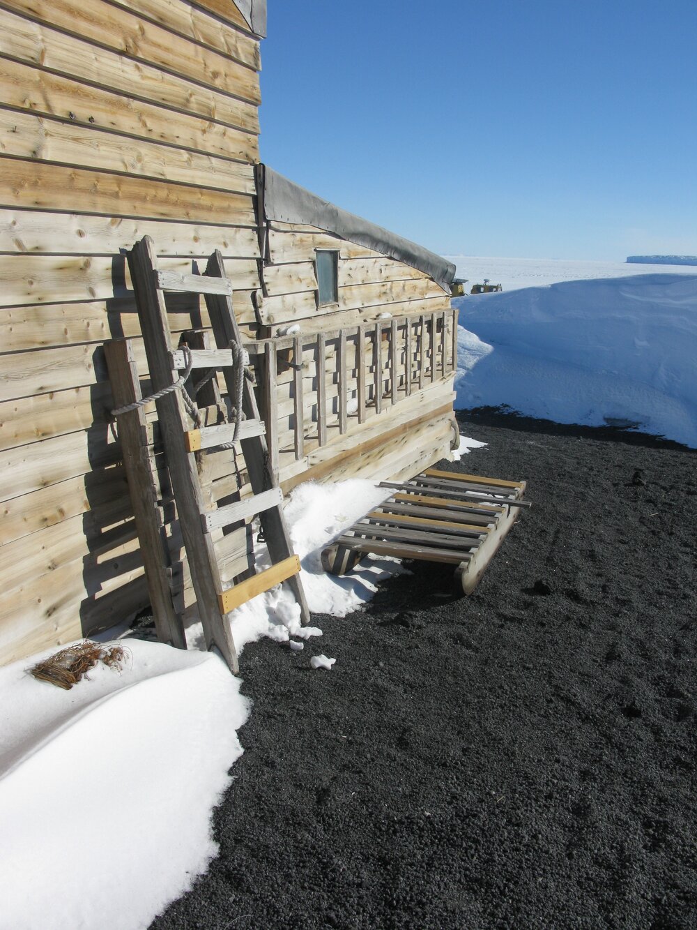 East wall, Scott's 'Terra Nova' hut (001)