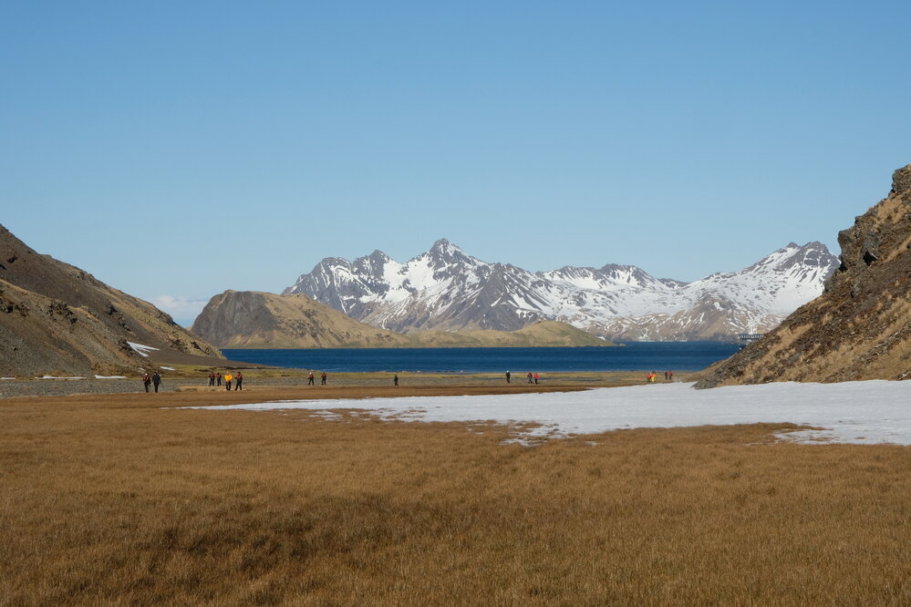 Inspiring Explorers and passengers walk to Shackleton Falls (001)