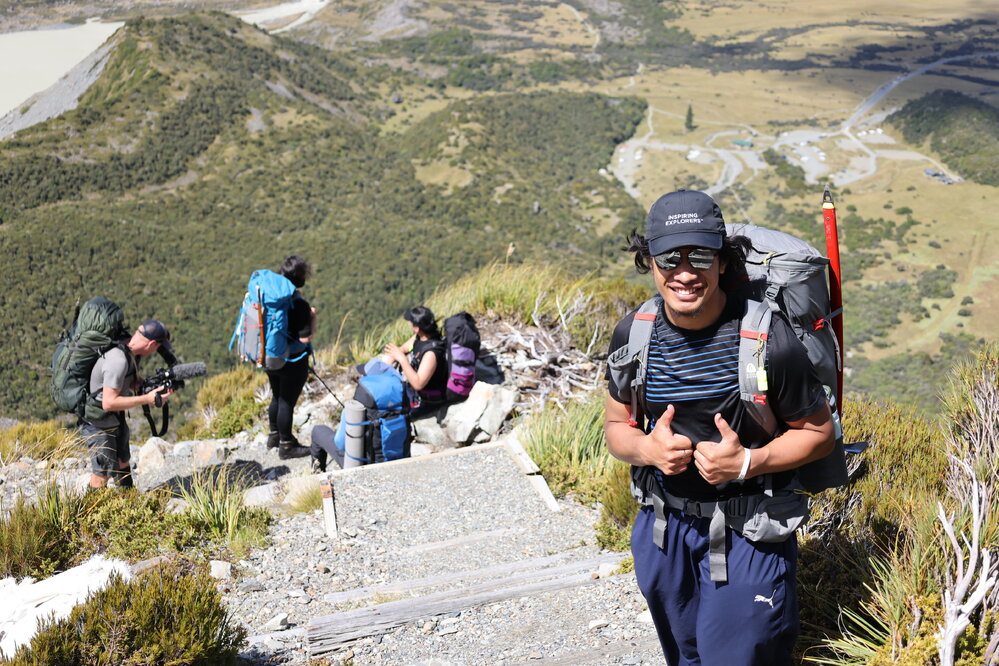 Water stop during 'In the Footsteps of Hillary' Expedition of Mount Ollivier (001)
