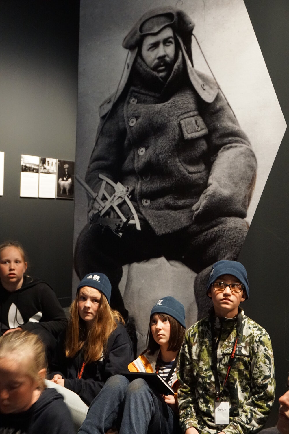 Young Inspiring Explorers with an image of Antarctic Explorer Carsten Borchgrevink