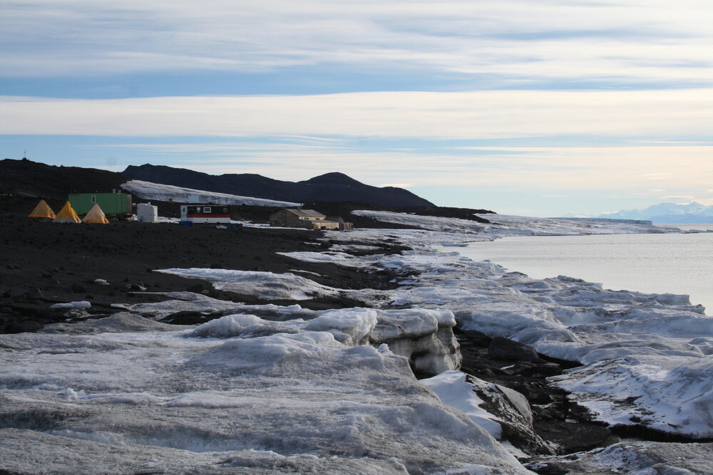 2013-14 AHT field camp and Scott's 'Terra Nova' hut, Cape Evans
