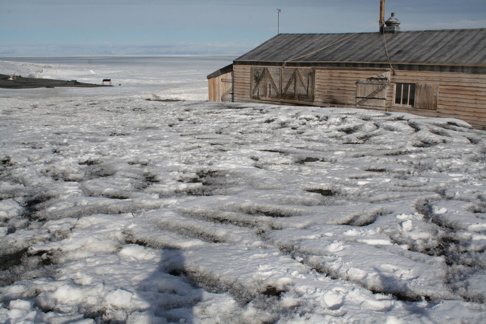 2013-14 South wall of Scott's 'Terra Nova' hut, Cape Evans