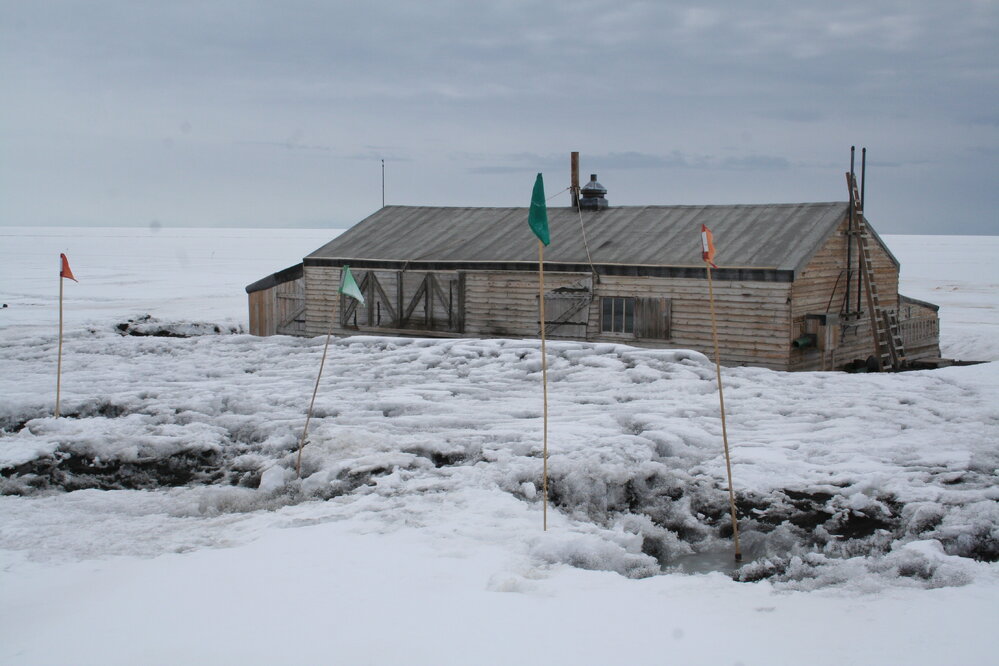 2013-14 South wall of Scott's 'Terra Nova' hut, Cape Evans