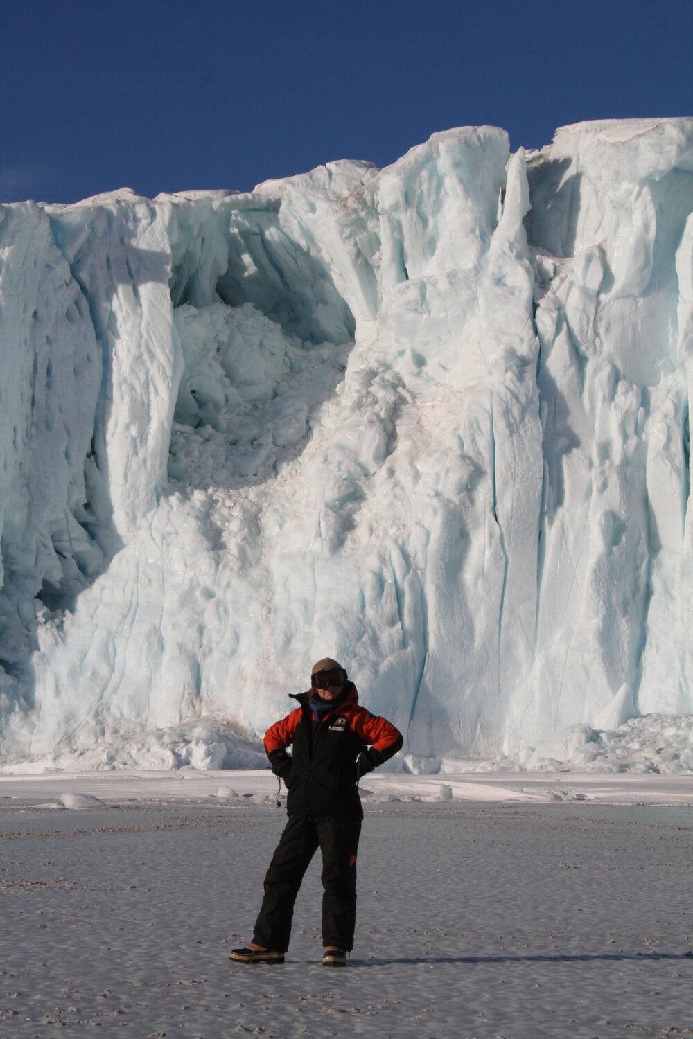 2013-14 Nicola Dunn in front of Barne Glacier