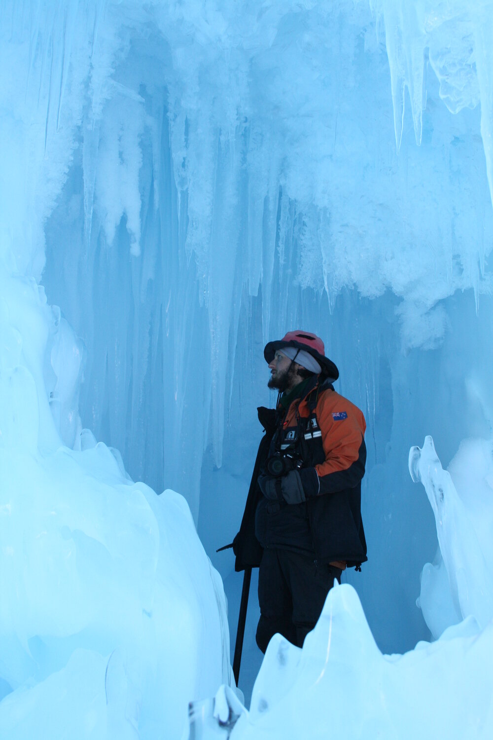2013-14 Josiah Wagener in an ice cave