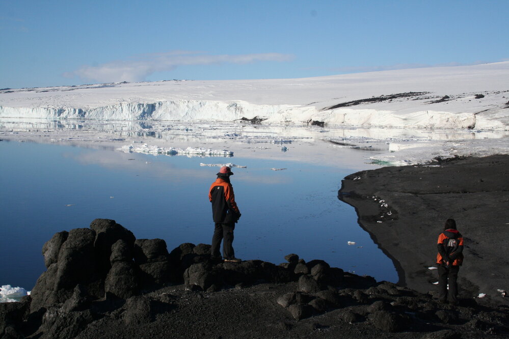 2013-14 Josiah Wagener on a walk near Cape Evans