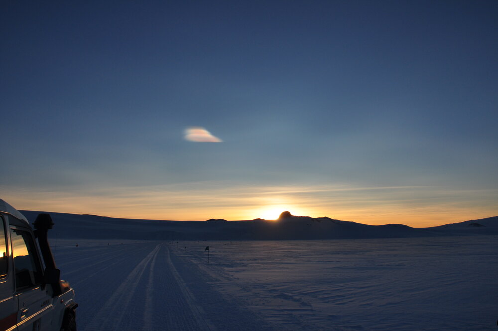 2013-14 Light going down behind Castle Rock