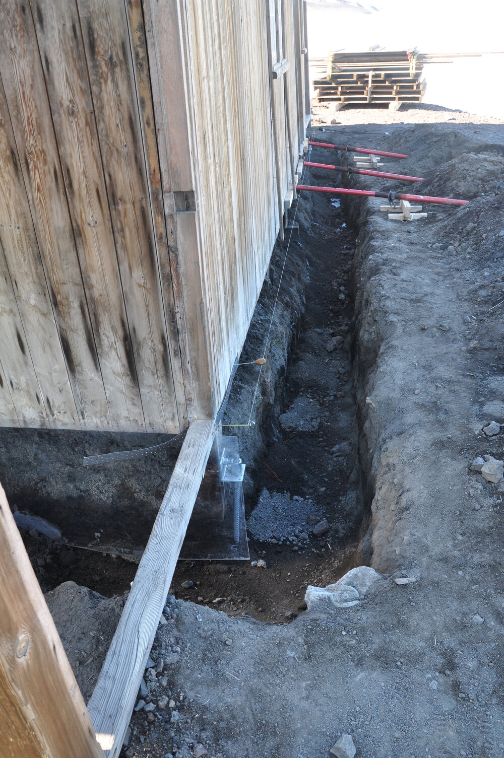 2013-14 Trench dug around Scott's 'Discovery' hut, Hut Point