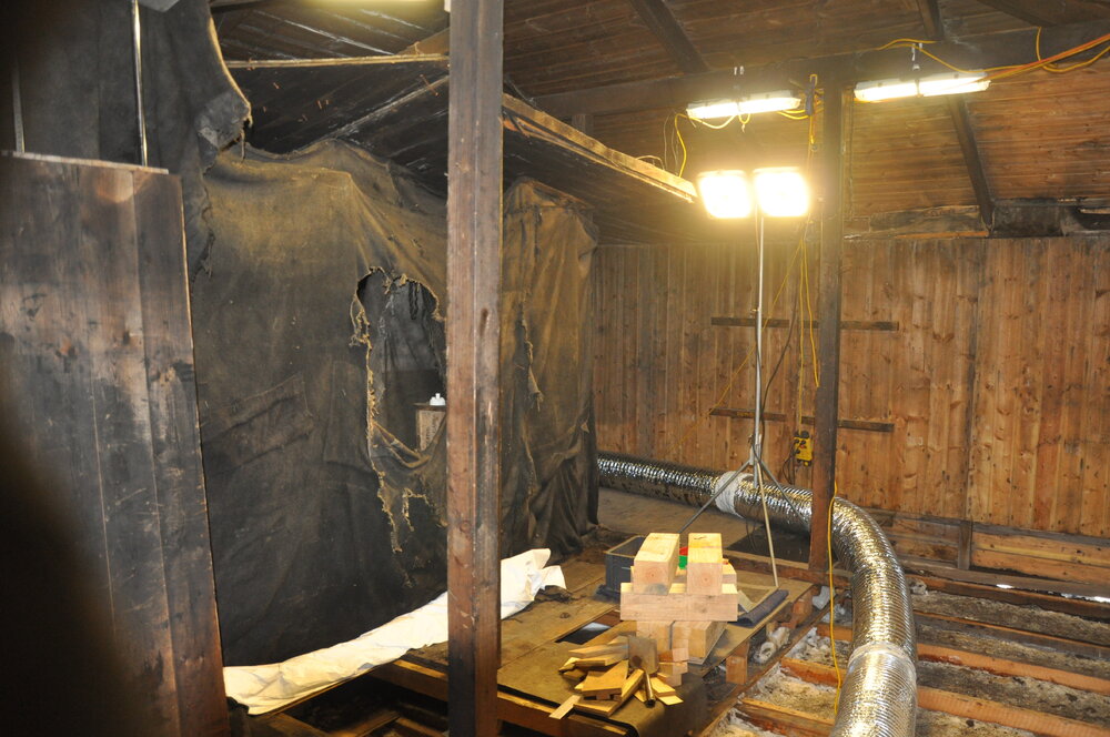 2013-14 Floorboards removed inside Scott's 'Discovery' hut, Hut Point