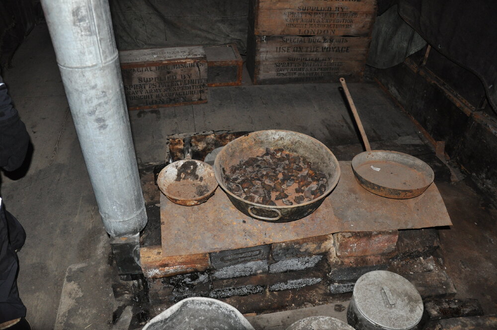 2013-14 Blubber stove inside Scott's 'Discovery' hut, Hut Point
