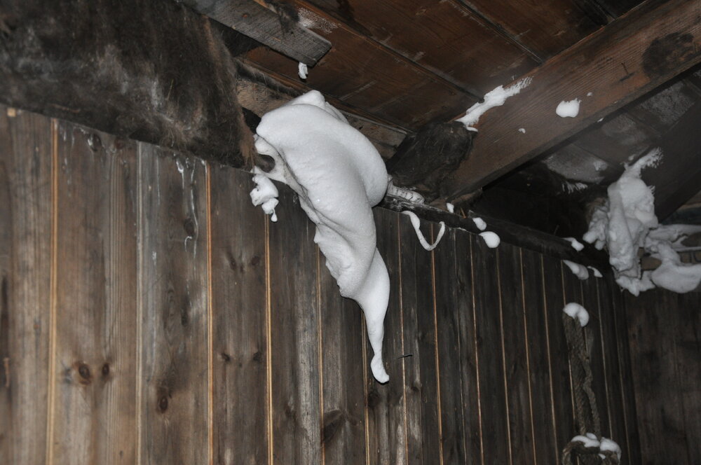 2013-14 Snow ingress inside Scott's 'Discovery' hut, Hut Point