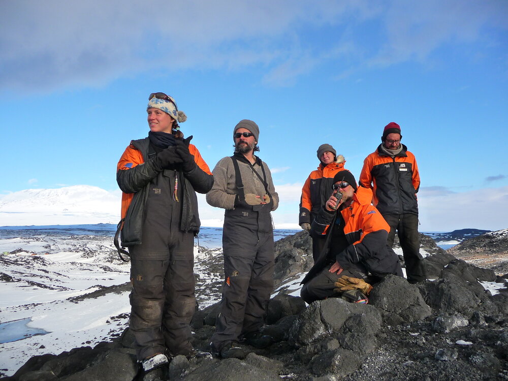 2009-10 Members of the AHT summer conservation team at Cape Royds