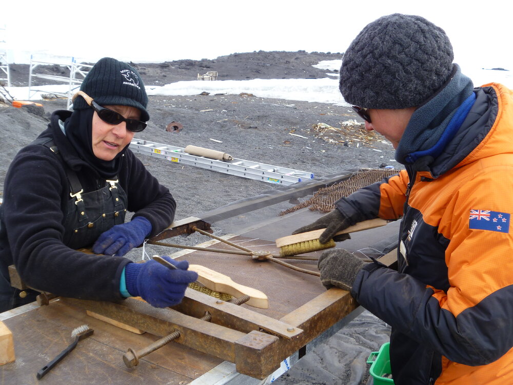 2010-11 Conservators at work, Diana Komejan and Cricket Harbeck
