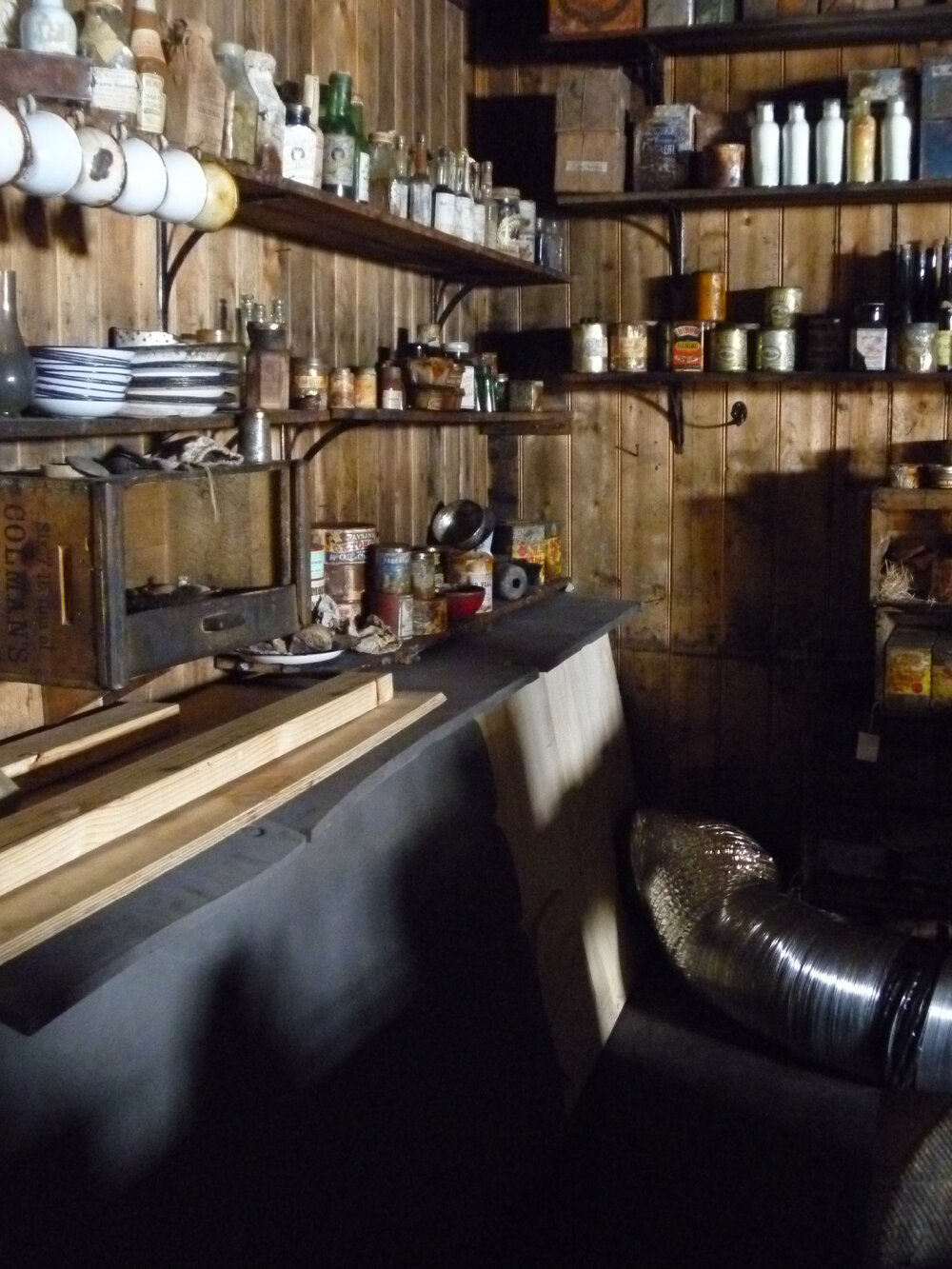 2010-11 Drying the walls of Scott's 'Terra Nova' hut, Cape Evans