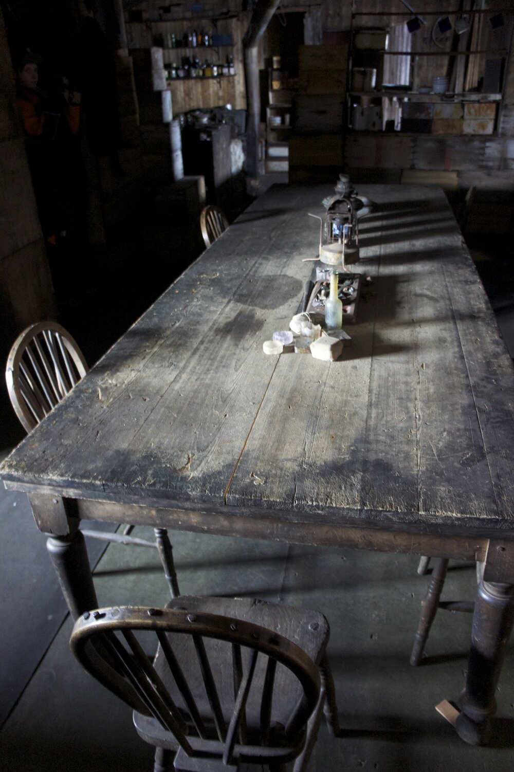 2012 Scott's 'Terra Nova' hut, interior, Wardroom table