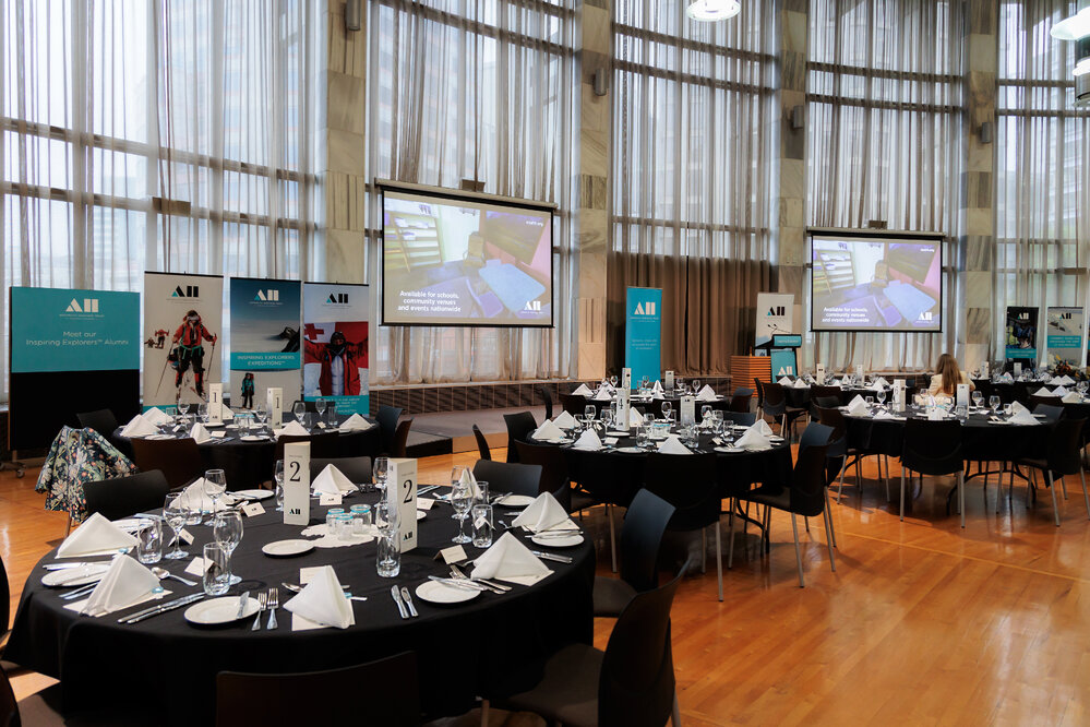 Banquet hall, South Georgia 2023 launch event