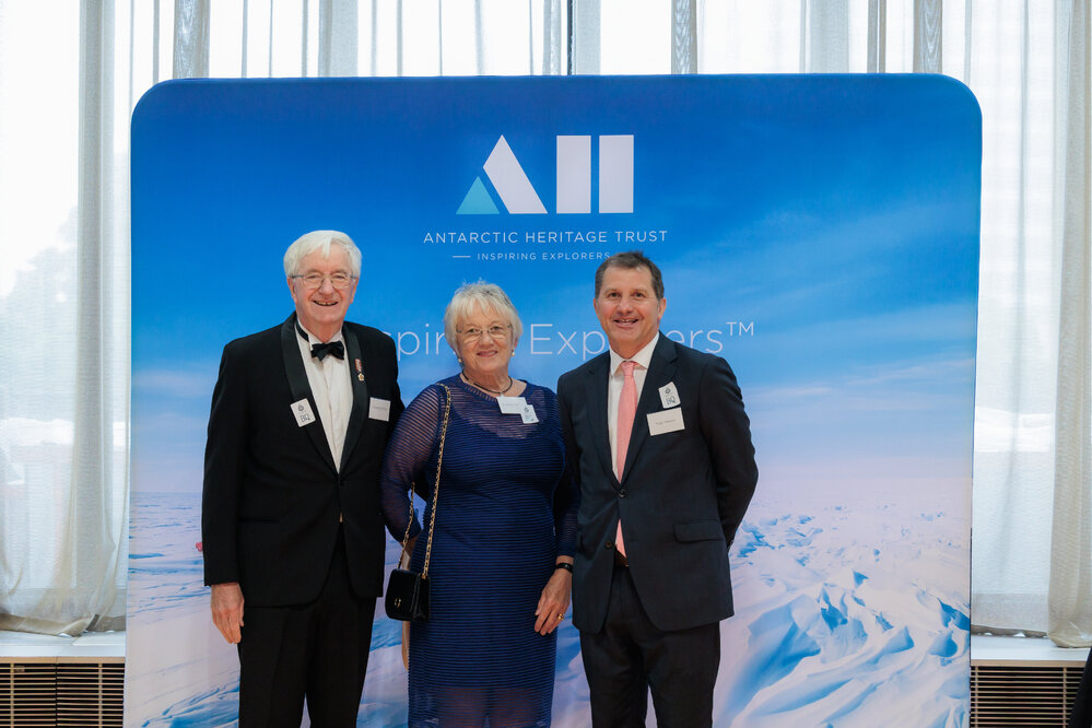 Richard and Rosemary McElrea with Nigel Watson