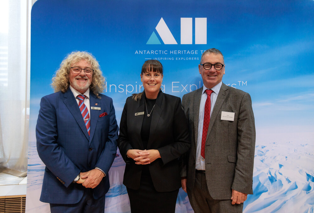 Mark Stewart, Francesca Eathorne and Rt Hon Dr Duncan Webb