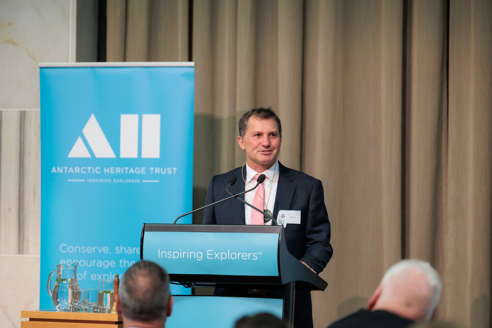 Nigel Watson speaking, South Georgia Inspiring Explorers&trade; application launch 