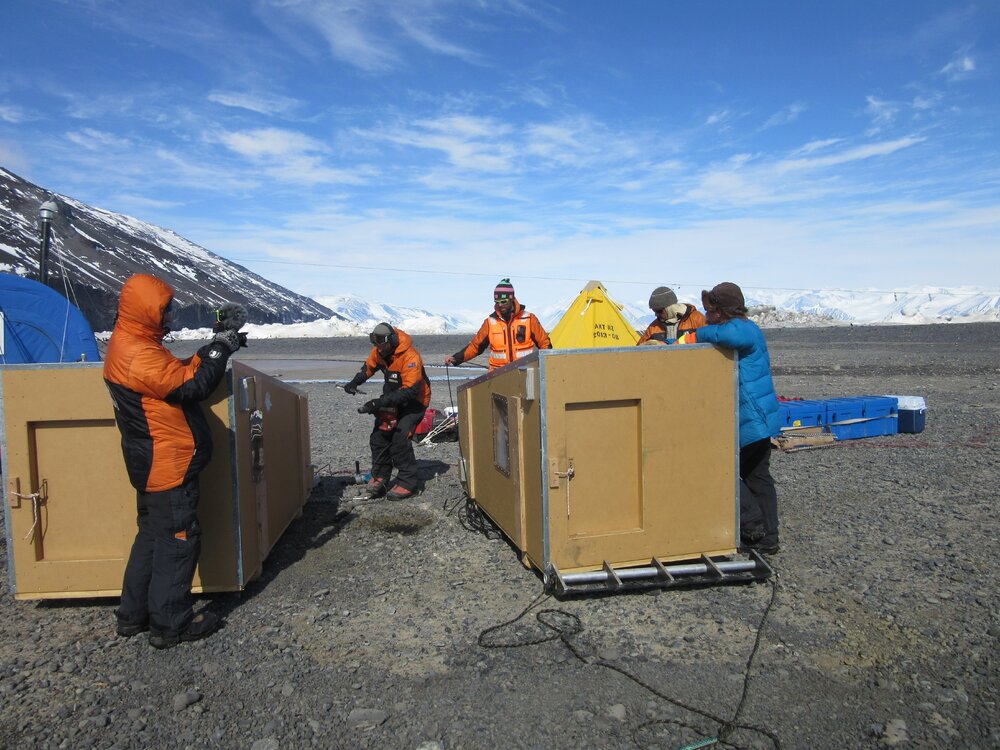 2015-16 Setting up camp, Cape Adare