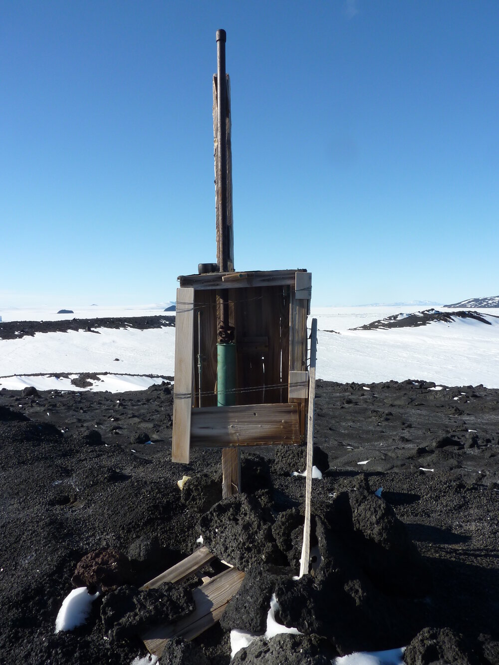 2010-11 Instrument shelter on Wind Vane Hill, Cape Evans