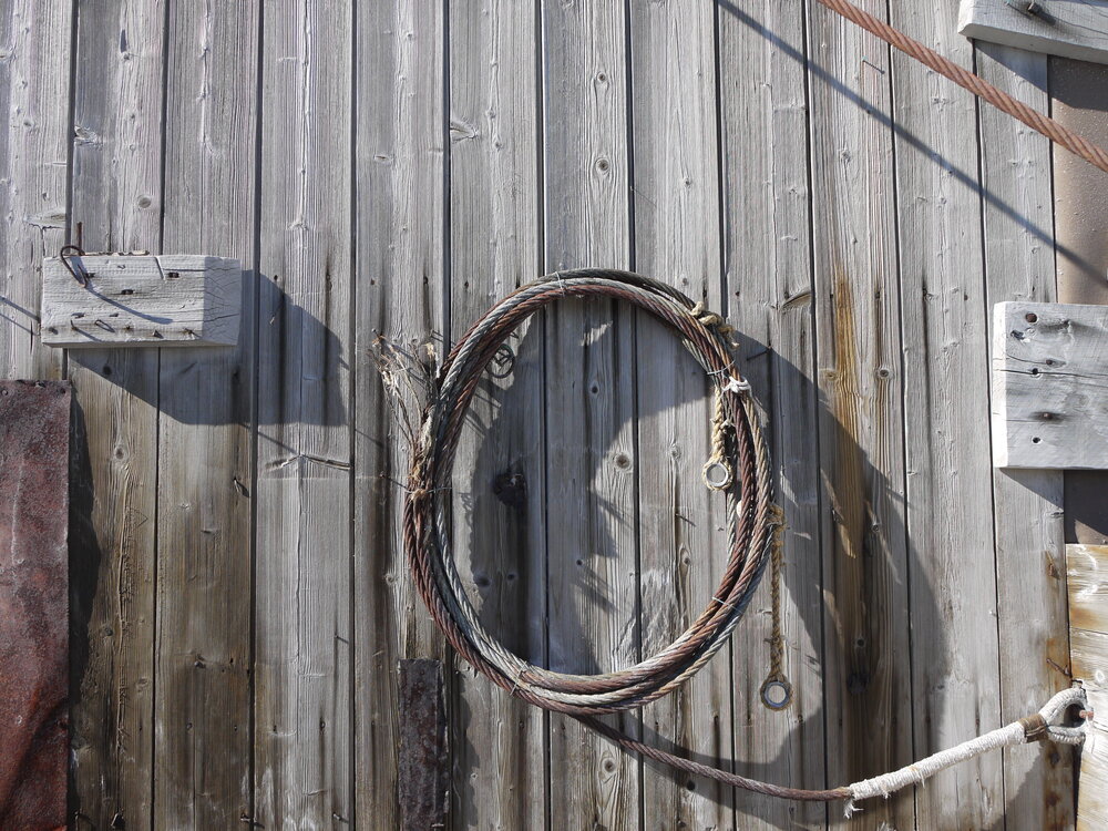 2010-11 Coiled pony wire attached to the North wall, Cape Royds