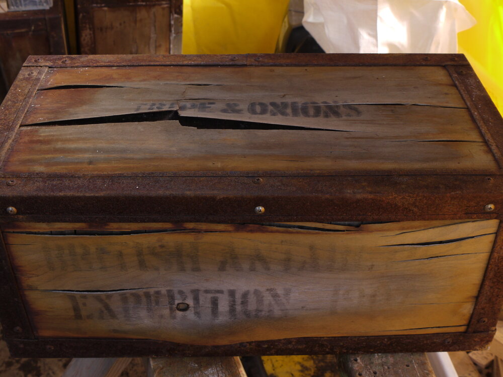 2010-11 Detail of Venesta case repairs, Cape Royds (001)