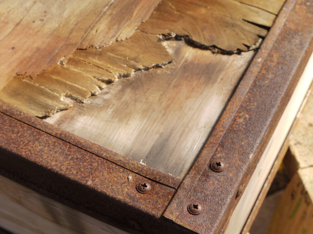 2010-11 Detail of Venesta case repairs, Cape Royds (009)