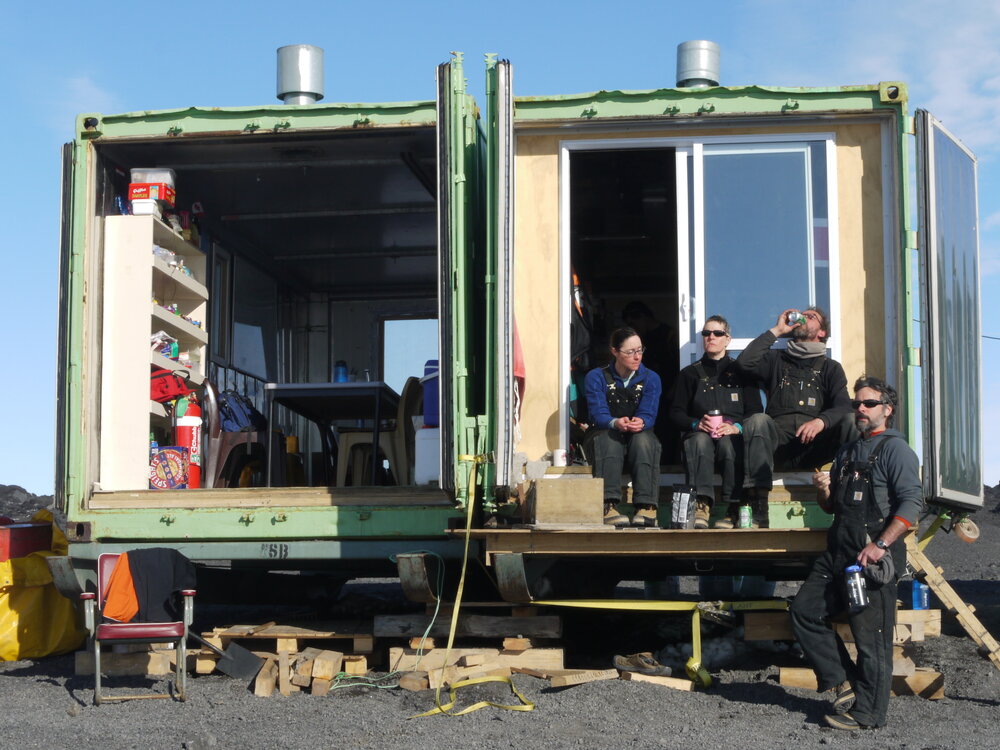 2010-11 K170 team members take a break at the field camp, Cape Evans