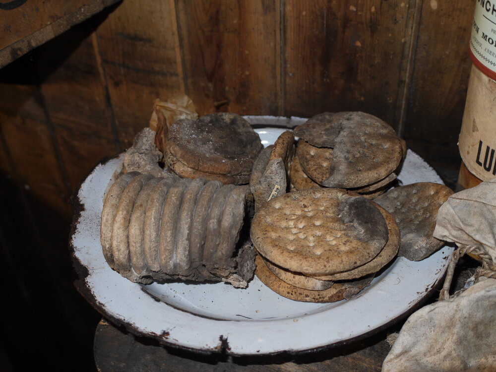 2010-11 Biscuits inside Scott's 'Terra Nova' hut, Cape Evans