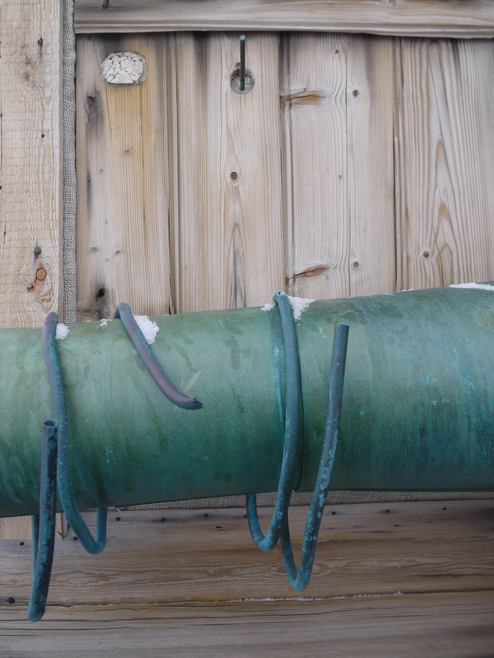 2010-11 Detail of piping on the East wall of Scott's 'Terra Nova' hut