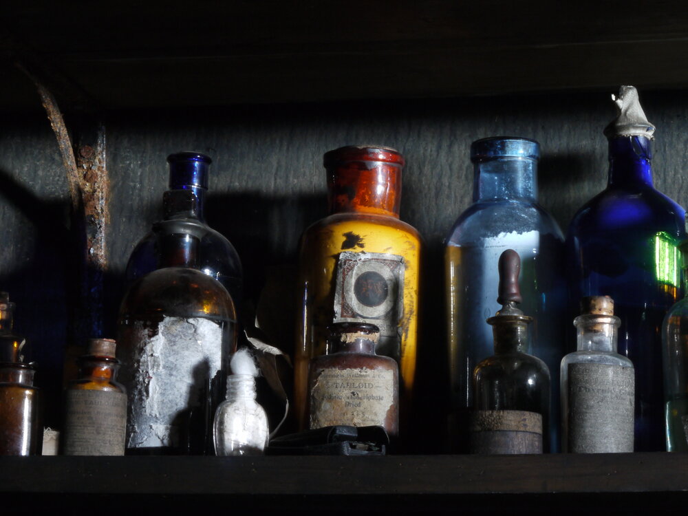2010-11 Medical supplies inside Wilson and Evans' corner, Cape Evans (002)