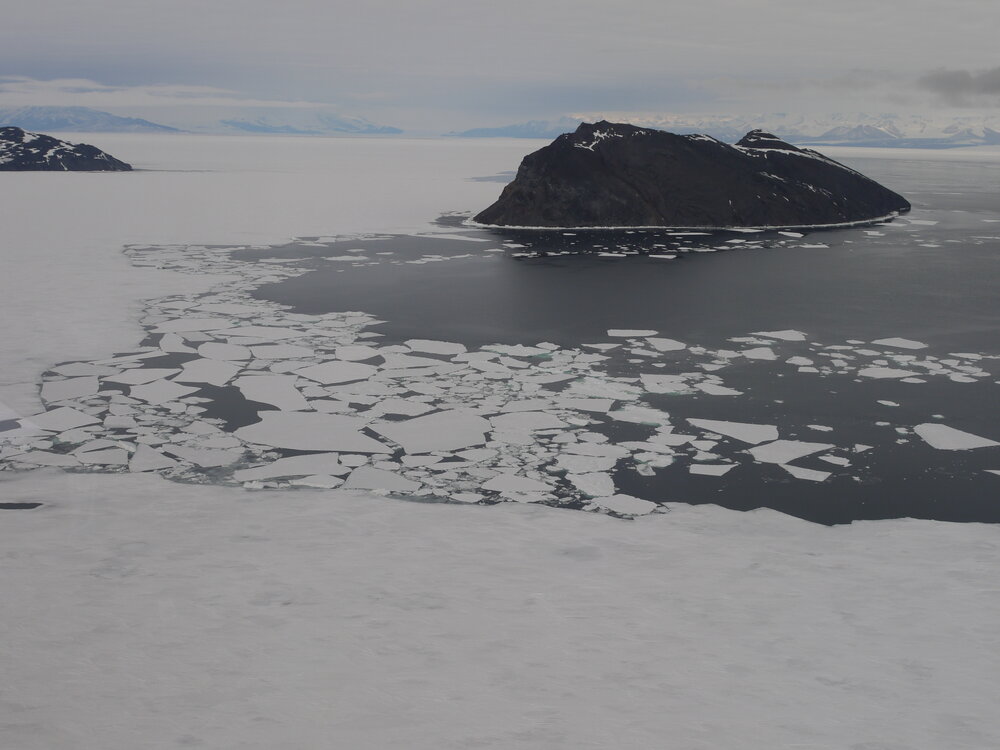 2010-11 Ice breaking up near Inaccessible Island, Cape Evans