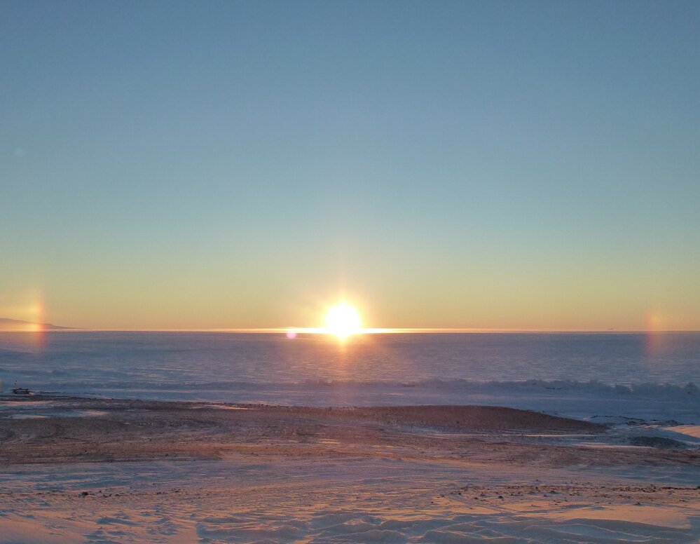 2012 Sun Dog over Pressure Ridges near Scott Base