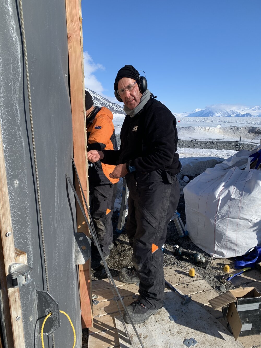 2022-23 Doug Henderson fixing ply, Cape Adare