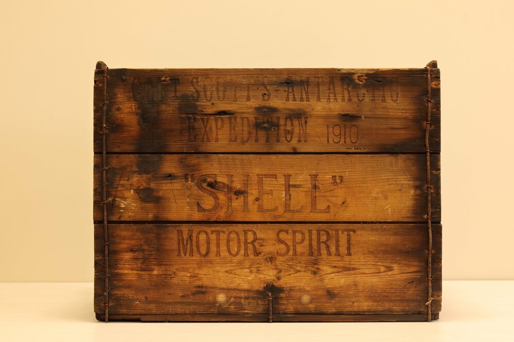 Shell Motor spirits box before repatriation