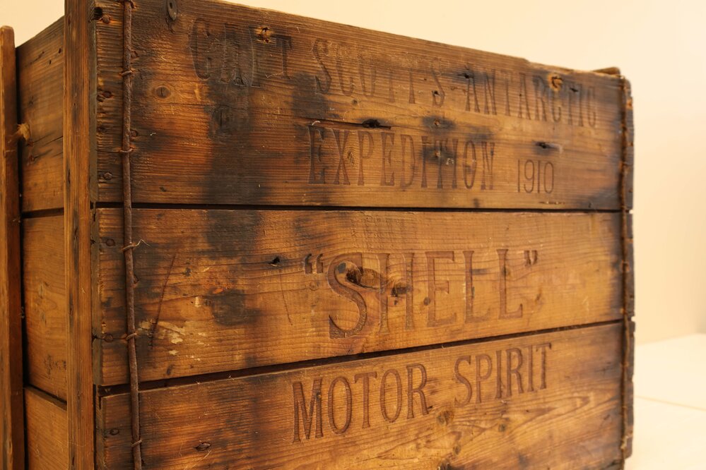 Shell Motor spirits box before repatriation