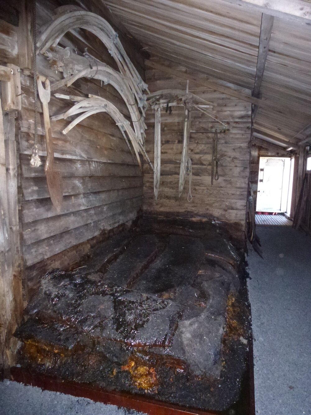 Blubber stack, Annex of Scott's 'Terra Nova' hut 