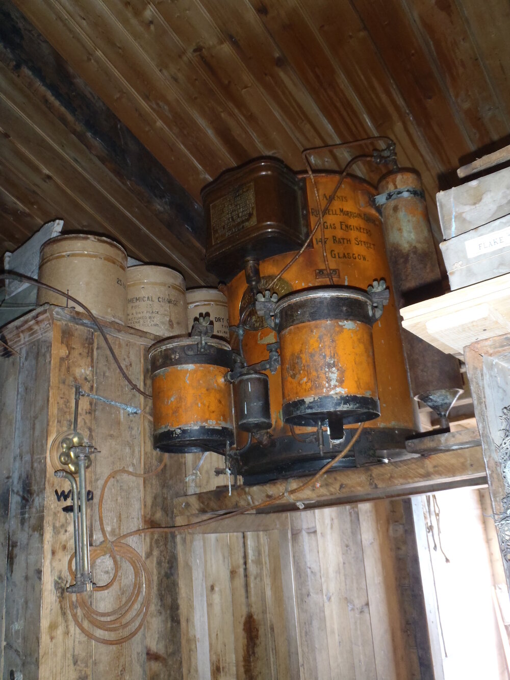 2010-11 Acetylene Generator inside Shackleton's 'Nimrod' hut, Cape Royds