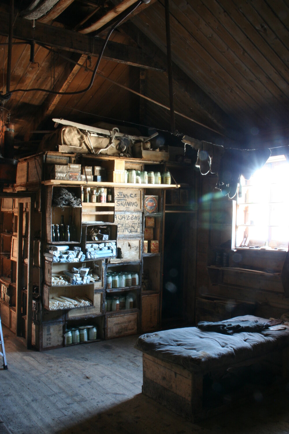 2010-11 Light coming through the window Shackleton's 'Nimrod' hut, Cape Royds