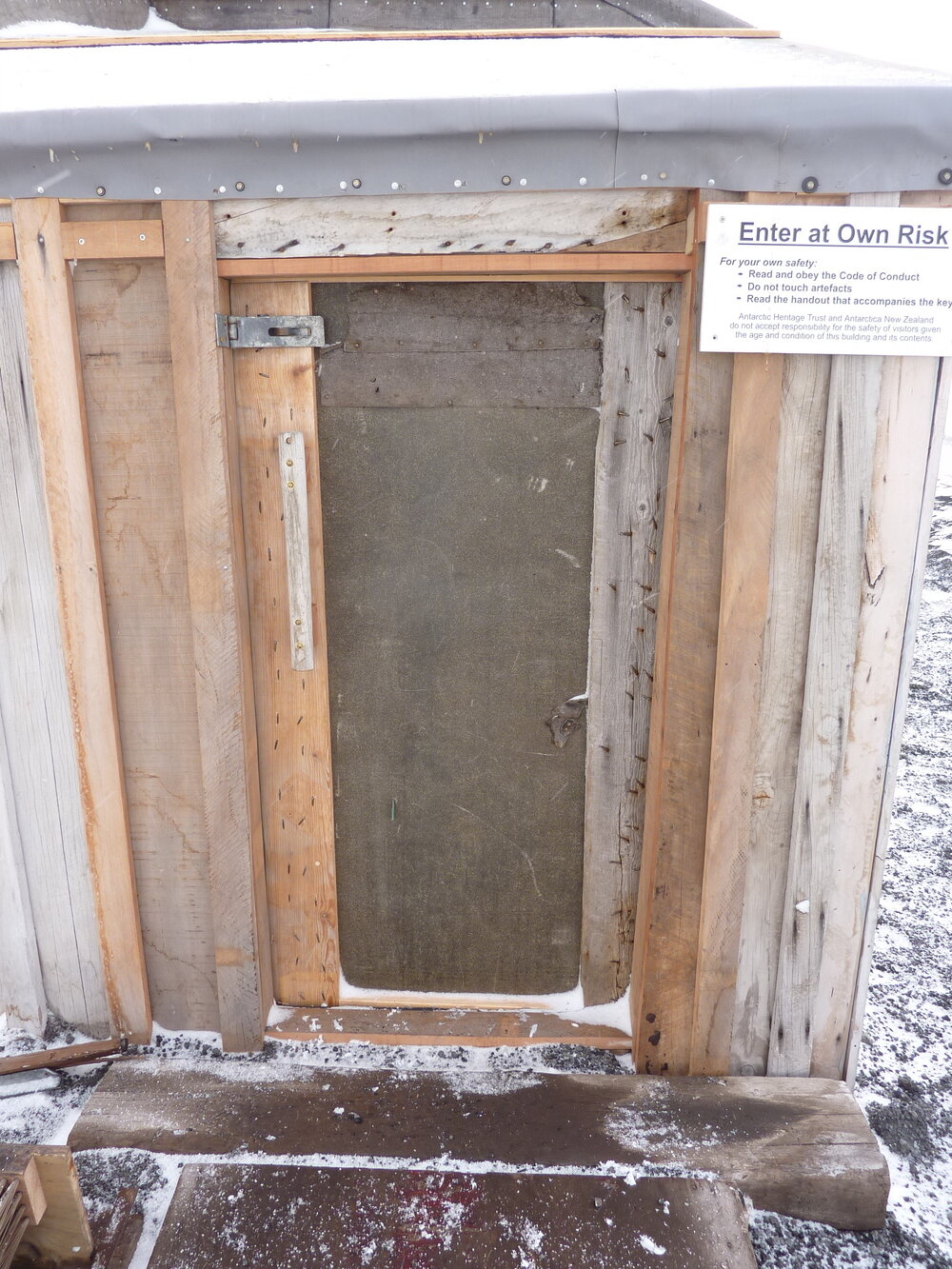 2010-11 Main door on the West wall of Scott's 'Terra Nova' hut
