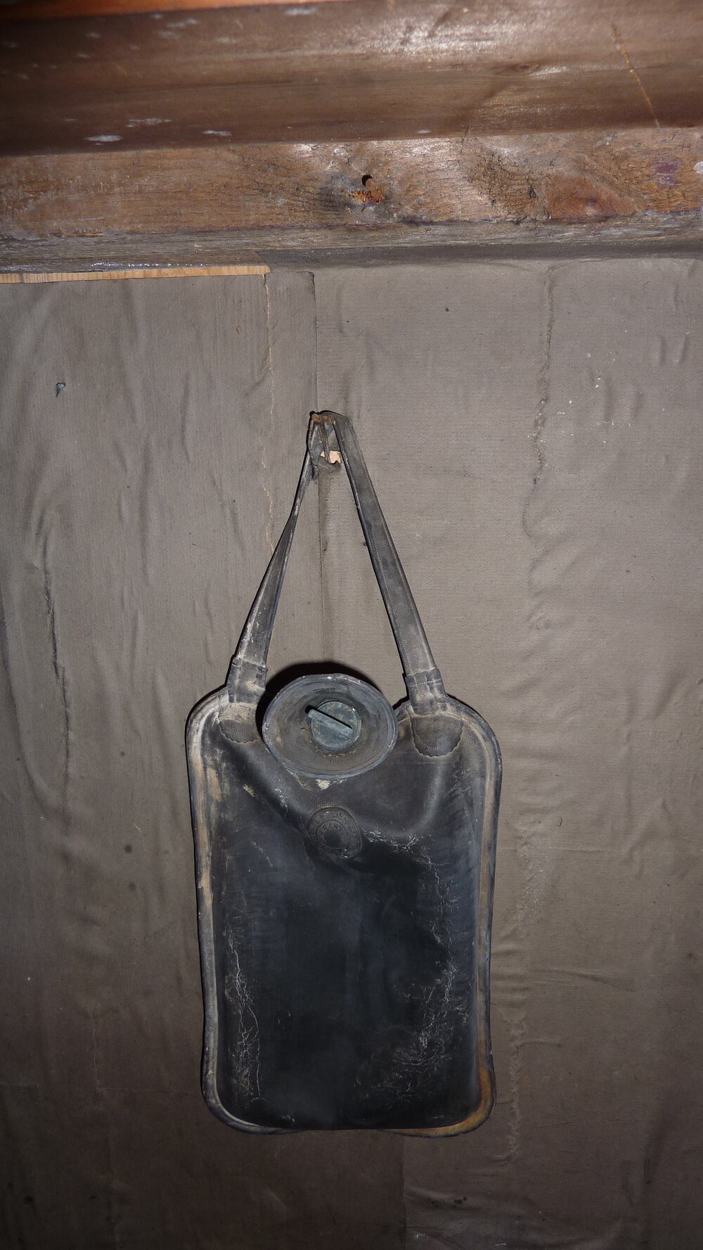 2010-11 Water bottle hanging inside Scott's 'Terra Nova' hut