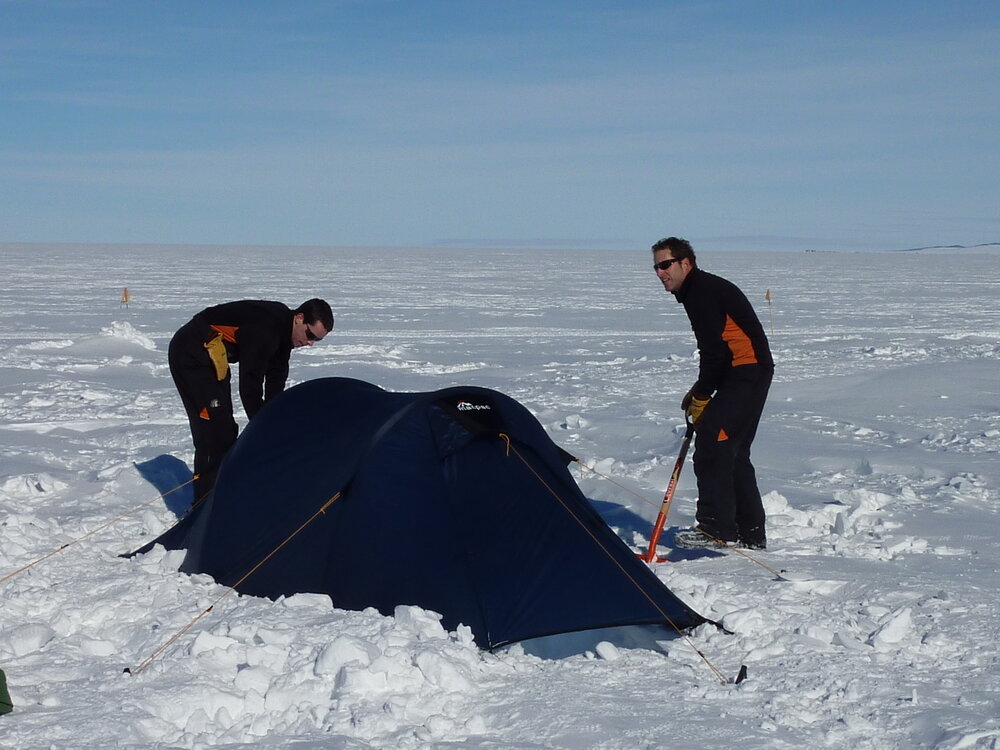 2010-11 Jamie Clarke and Jaime Ward during Antarctic field training