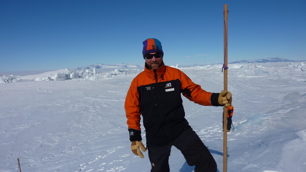 2010-11 Randy Churchill near the Pressure ridges near Scott Base