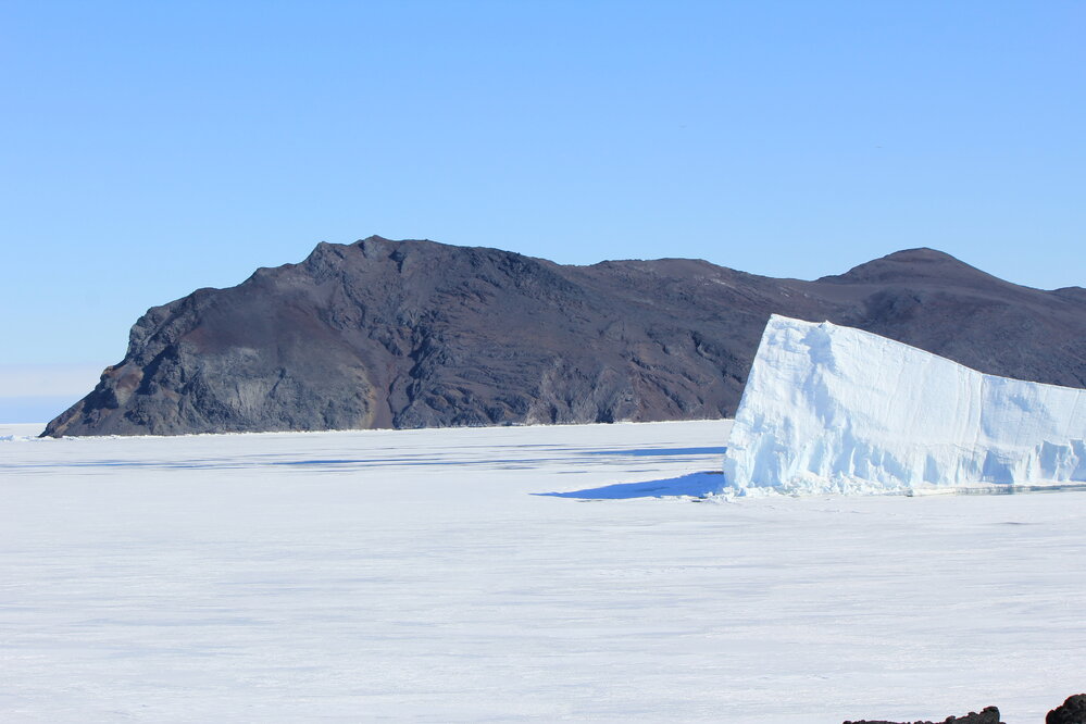 2010-11 Iceberg frozen in the sea ice, Cape Evans