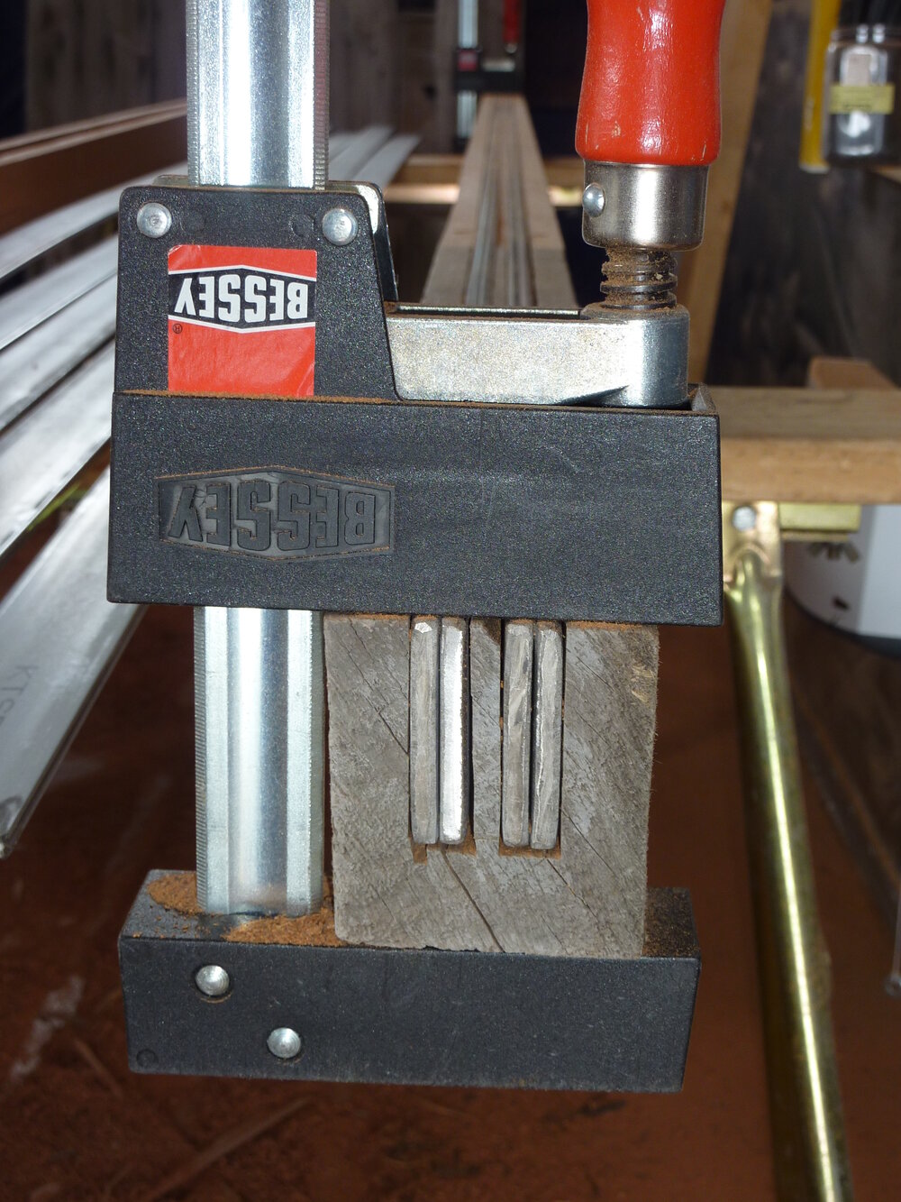 2009-10 Strengthening plates added to rafter from Scott's 'Terra Nova' hut