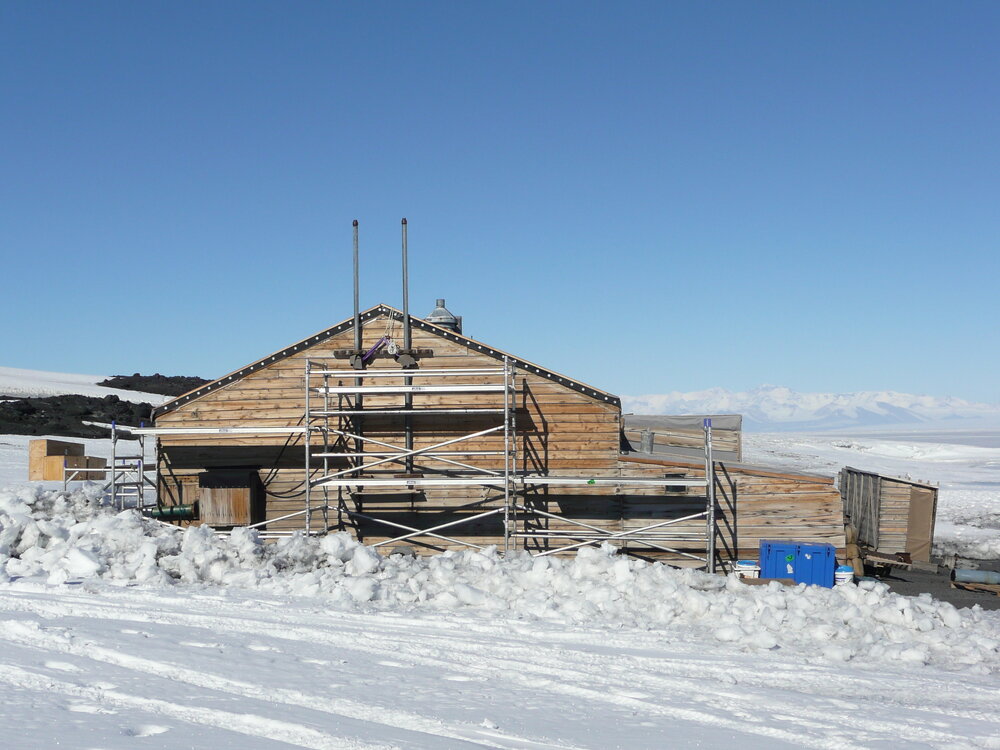 2010-11 East wall of Scott's 'Terra Nova' hut, Cape Evans