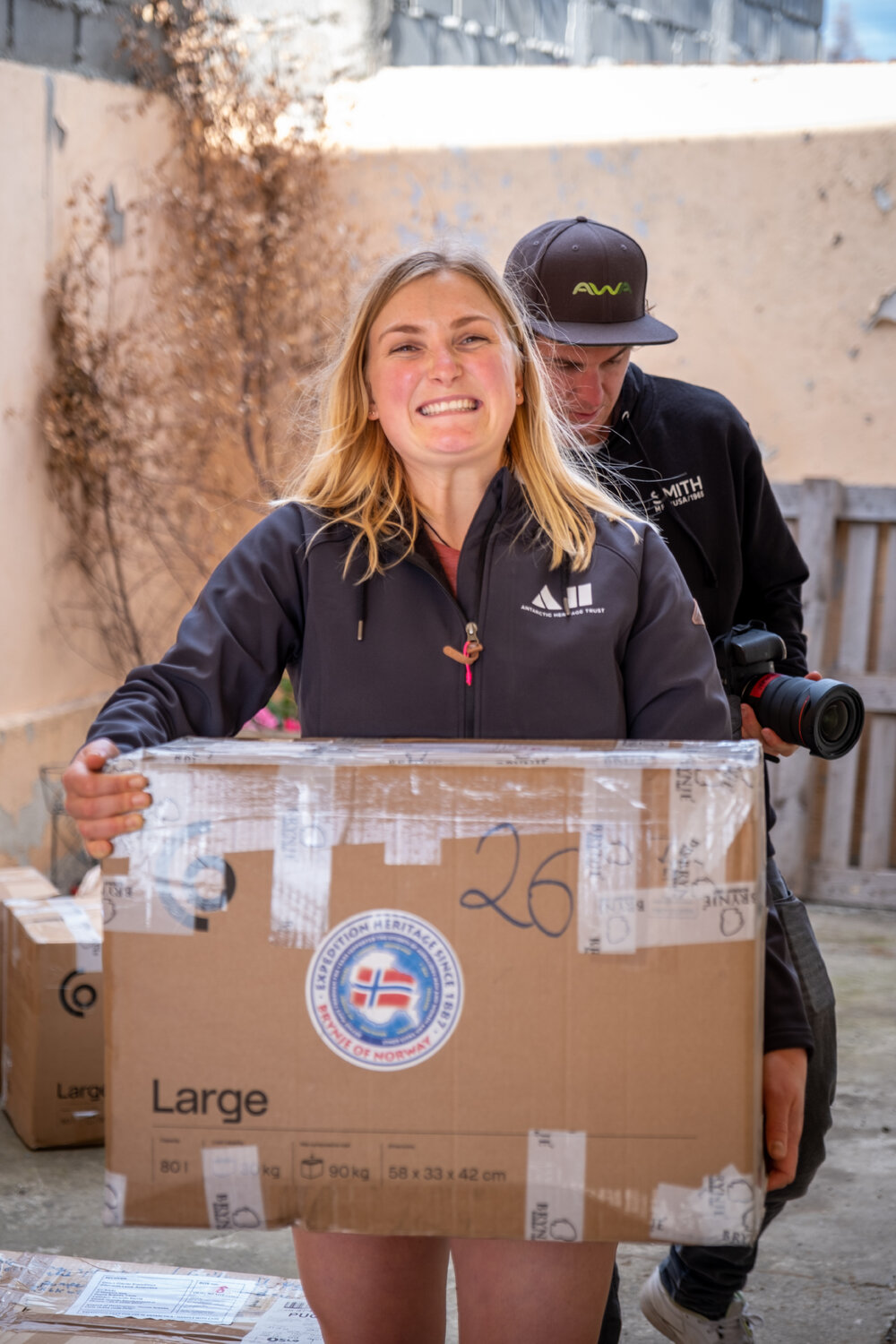 Laura Andrews during expedition preparations