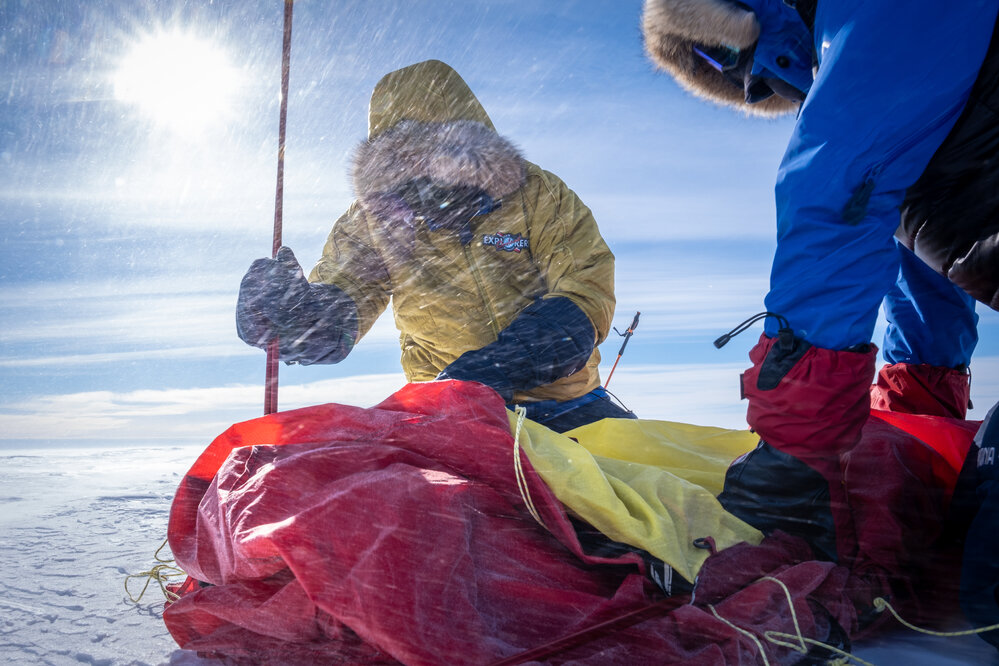 Bengt Rotmo and Nigel Watson on the South Pole Expedition