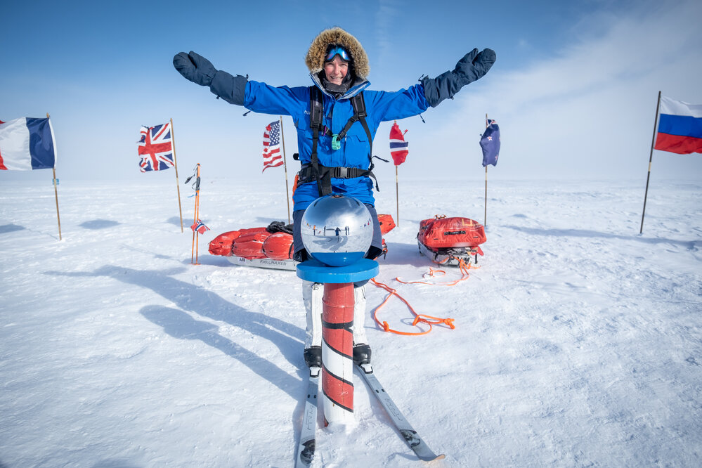 Laura Andrews at the South Pole
